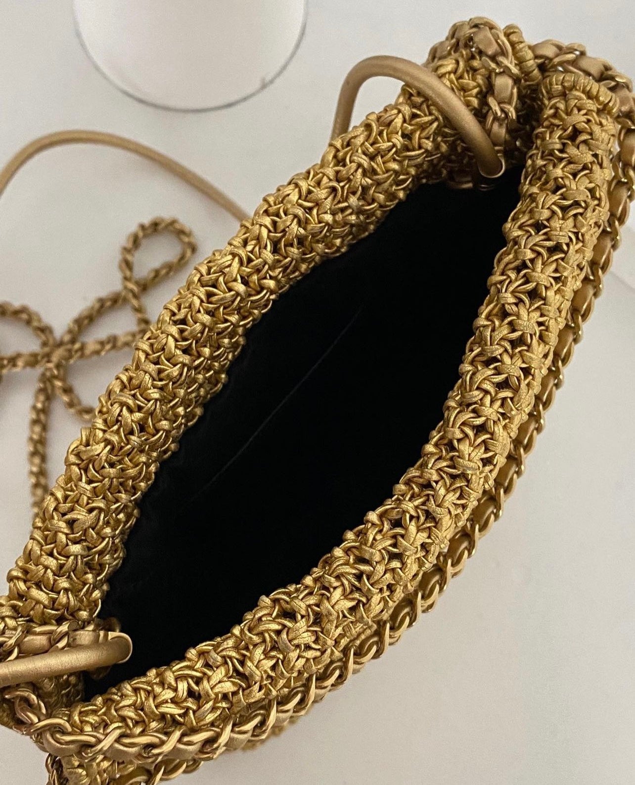 Raffia Mini Chain Bag