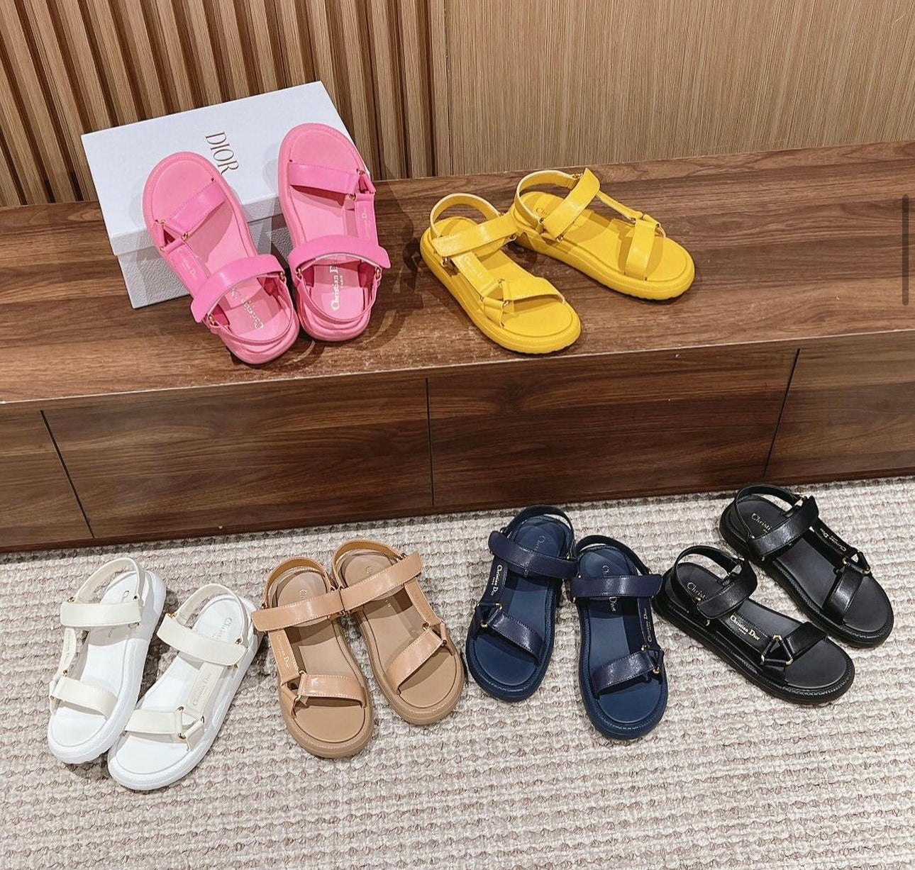 Wave Leather Sandals