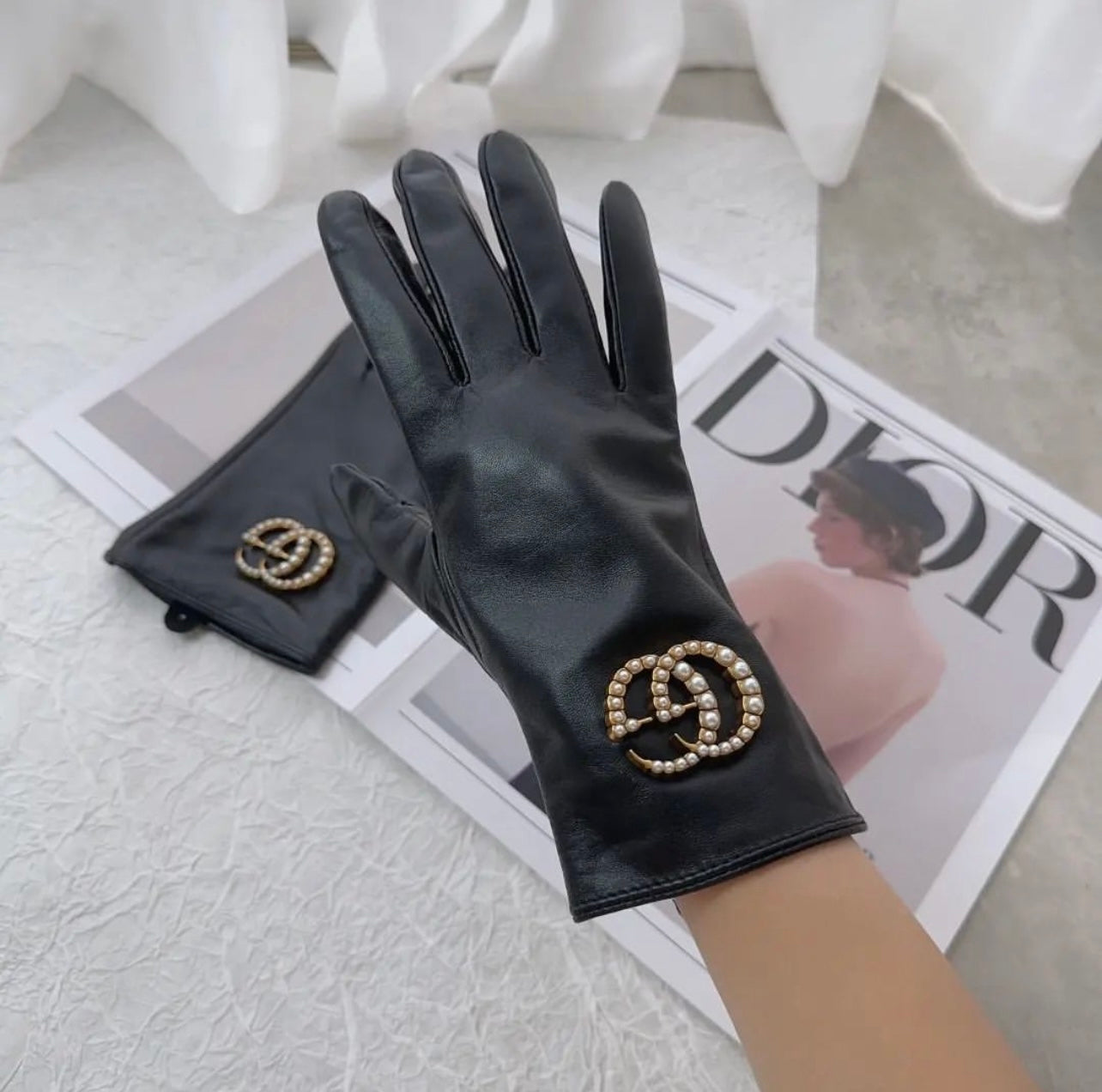 GG Leather Gloves