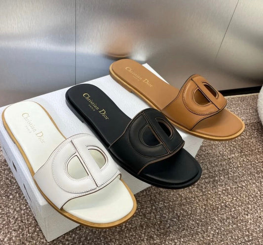 CD Leather Sandals