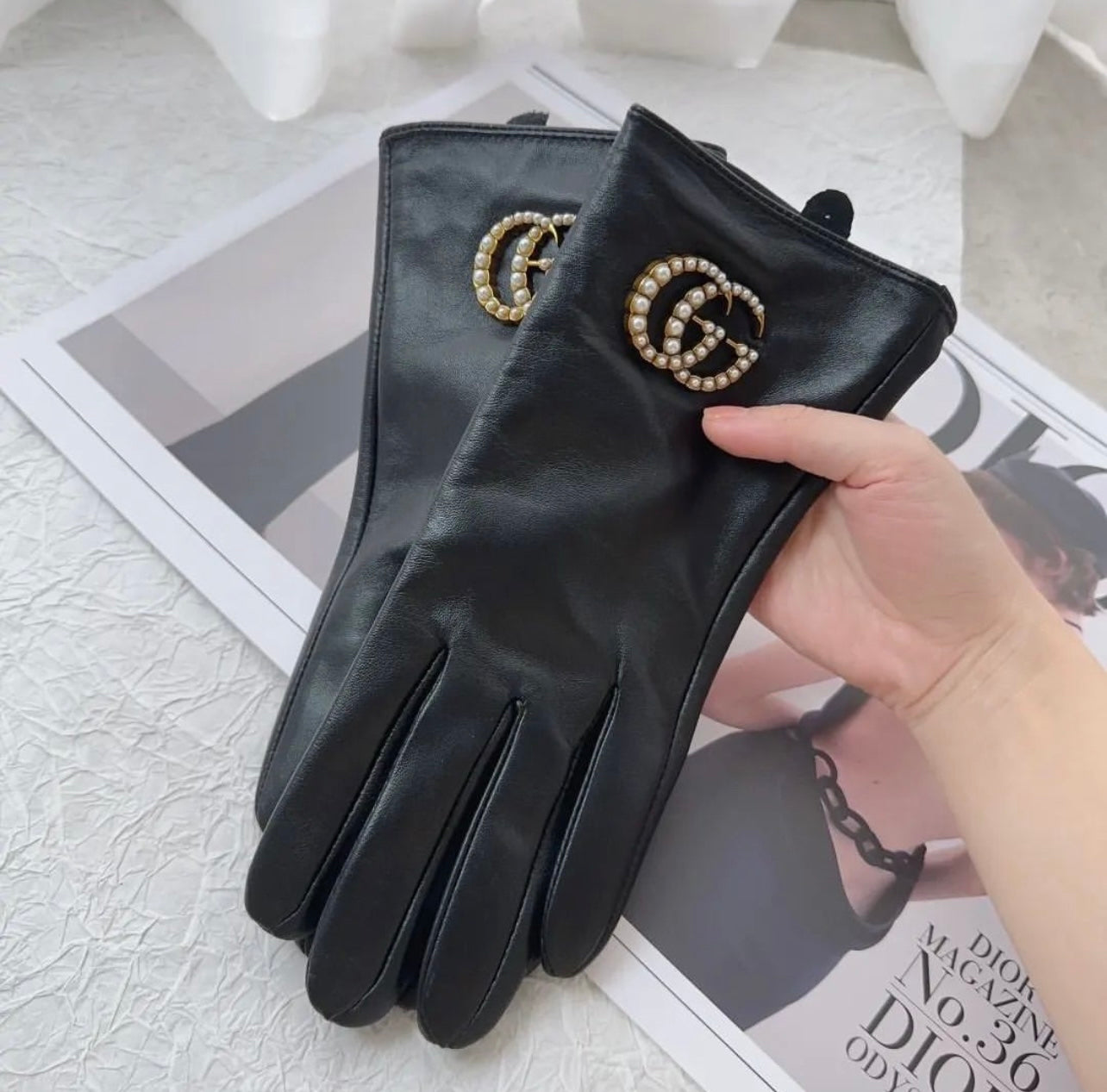 GG Leather Gloves