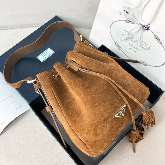 Suede Bucket Bag