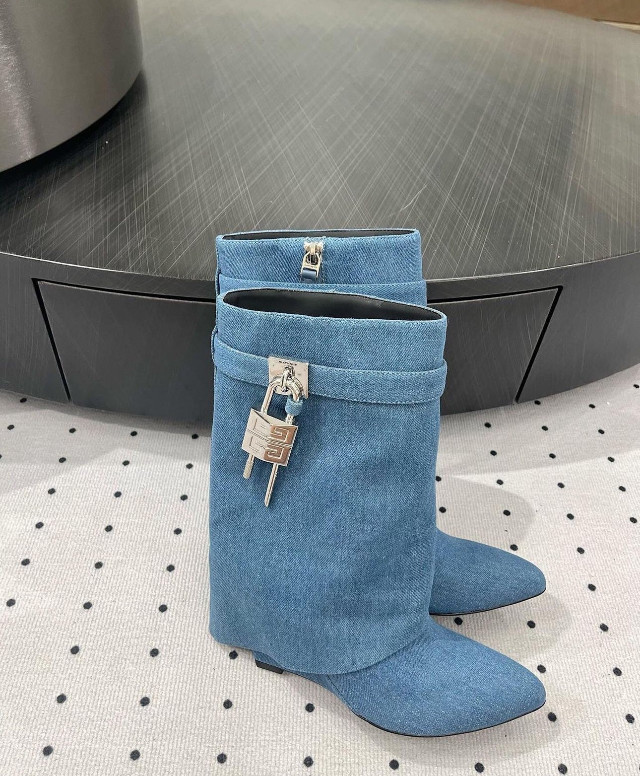 Shark Lock Ankle Boots