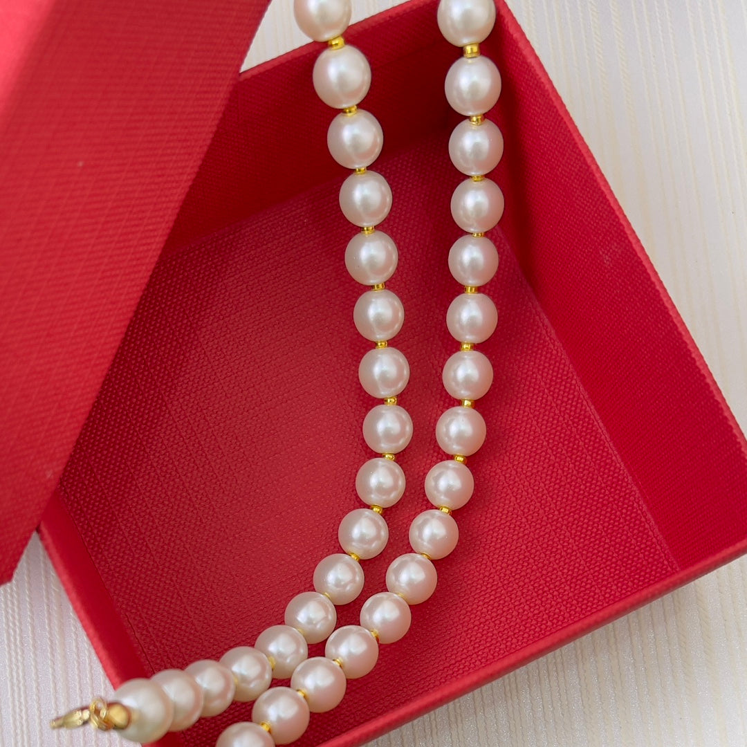 V Pearl Necklace