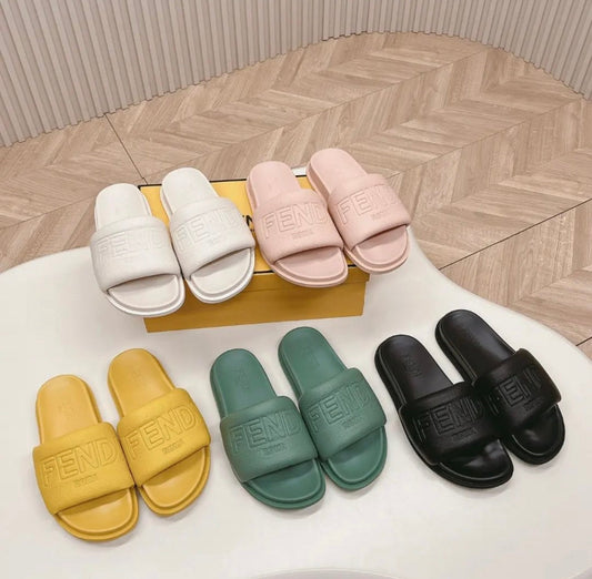 FF Leather Slides