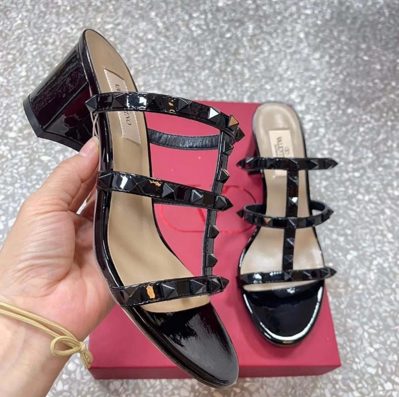 Rockstud Mules 6.5cm