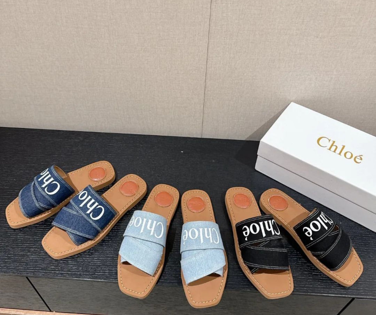 Denim Woody Sandals