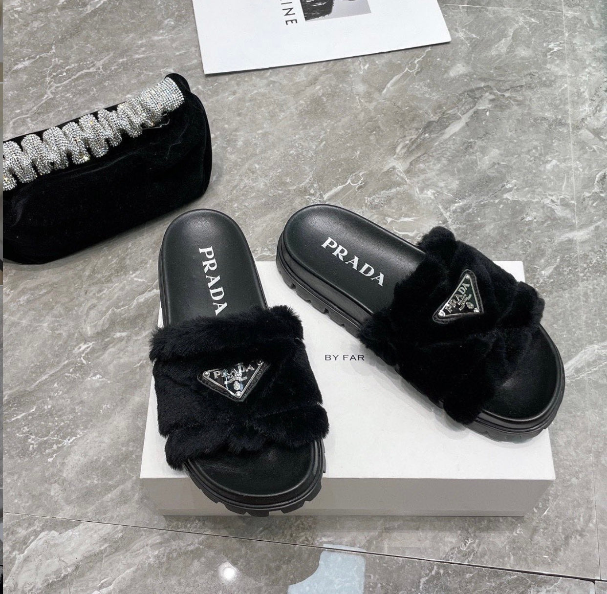 Shearling Slides