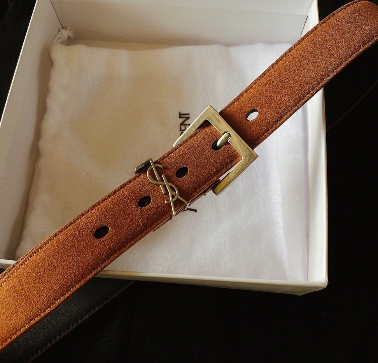 Suede Logo Belt