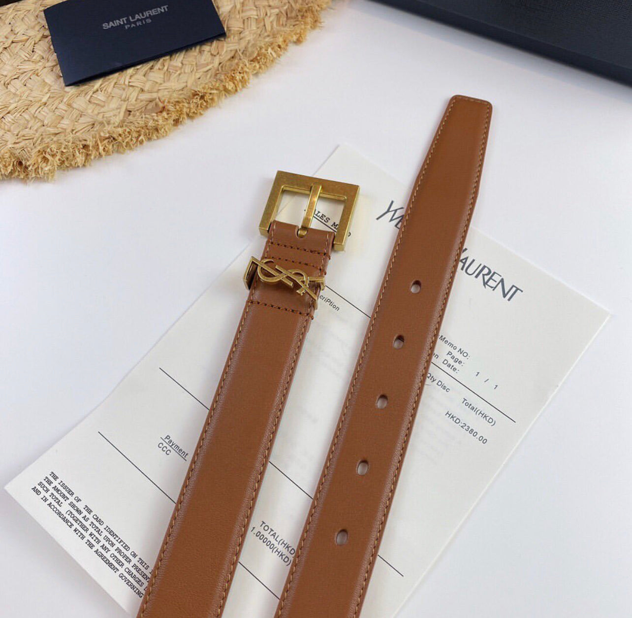 Monogram Thin Belt