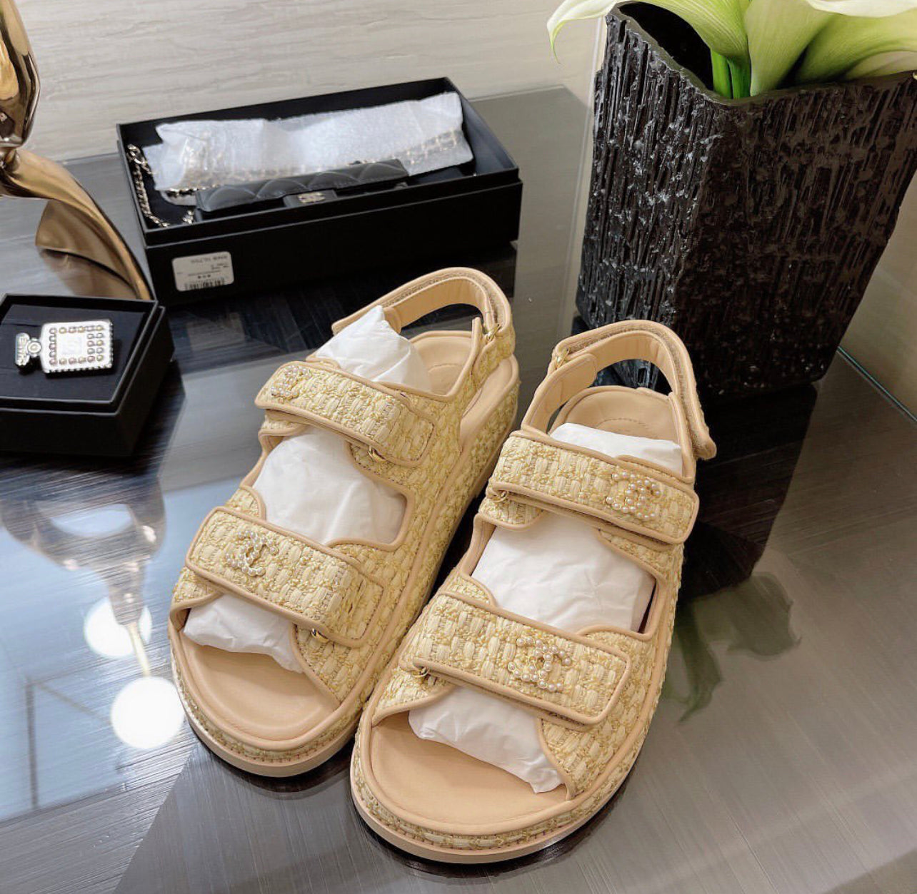 CC Pearl Dad Sandals