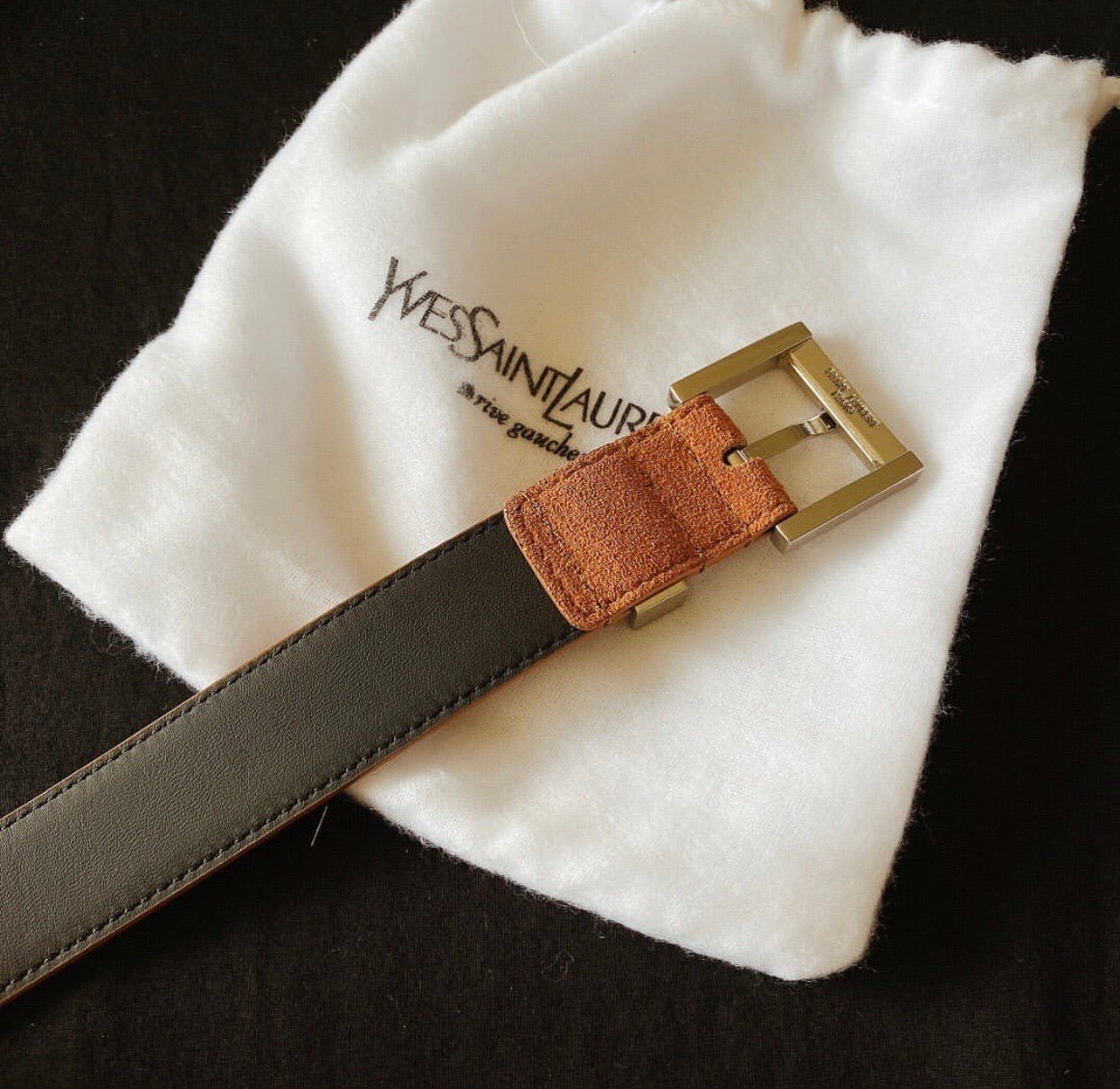 Suede Logo Belt