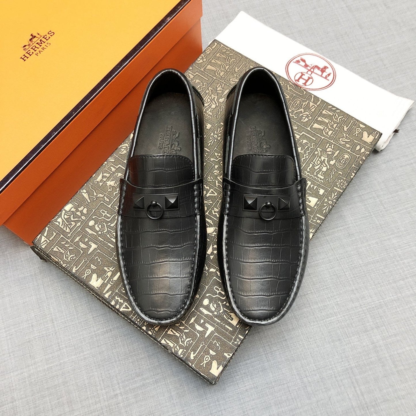 Embossed Loafers