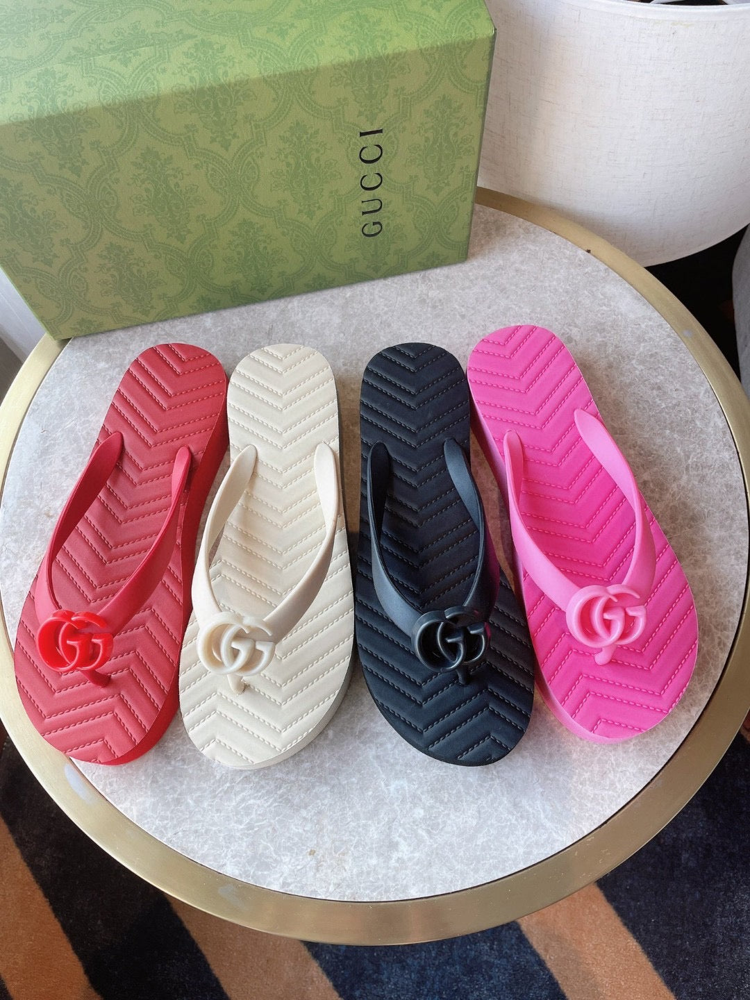 Chevron Thong Sandals