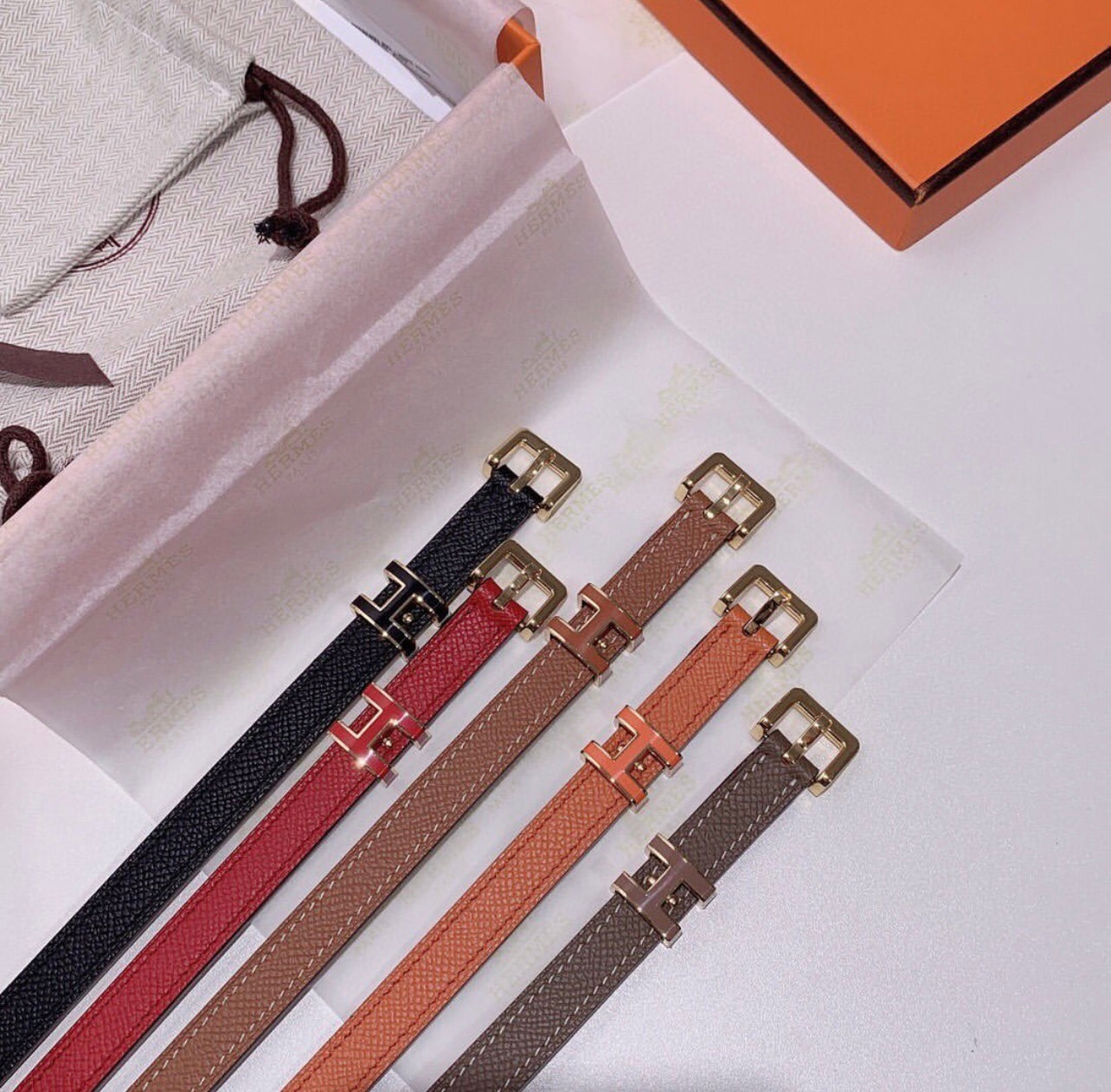 Leather Skinny Belt