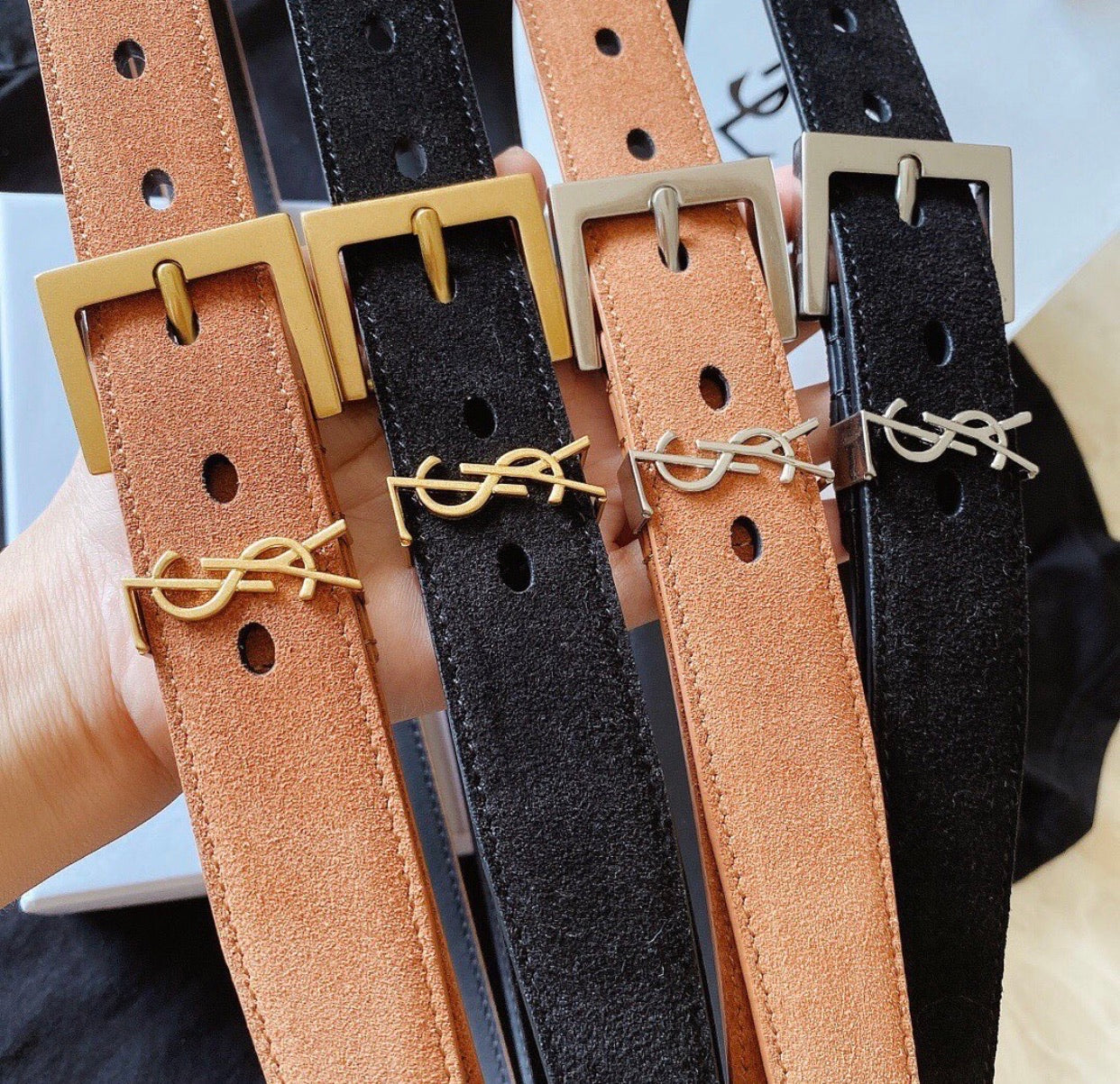 Suede Logo Belt