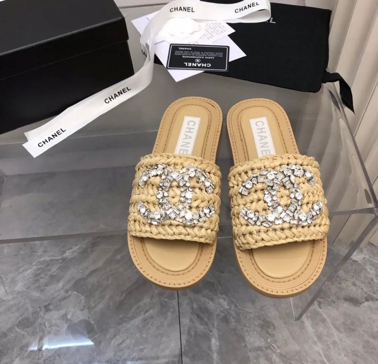 CC Raffia Sandals