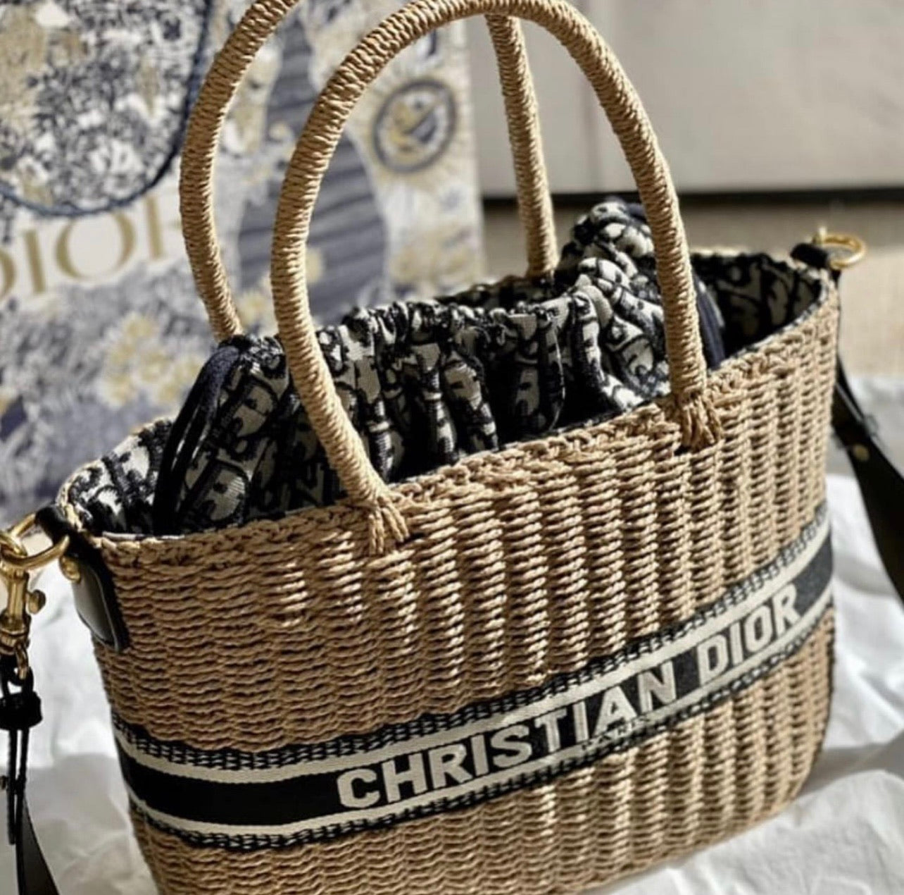 Wicker Basket Bag