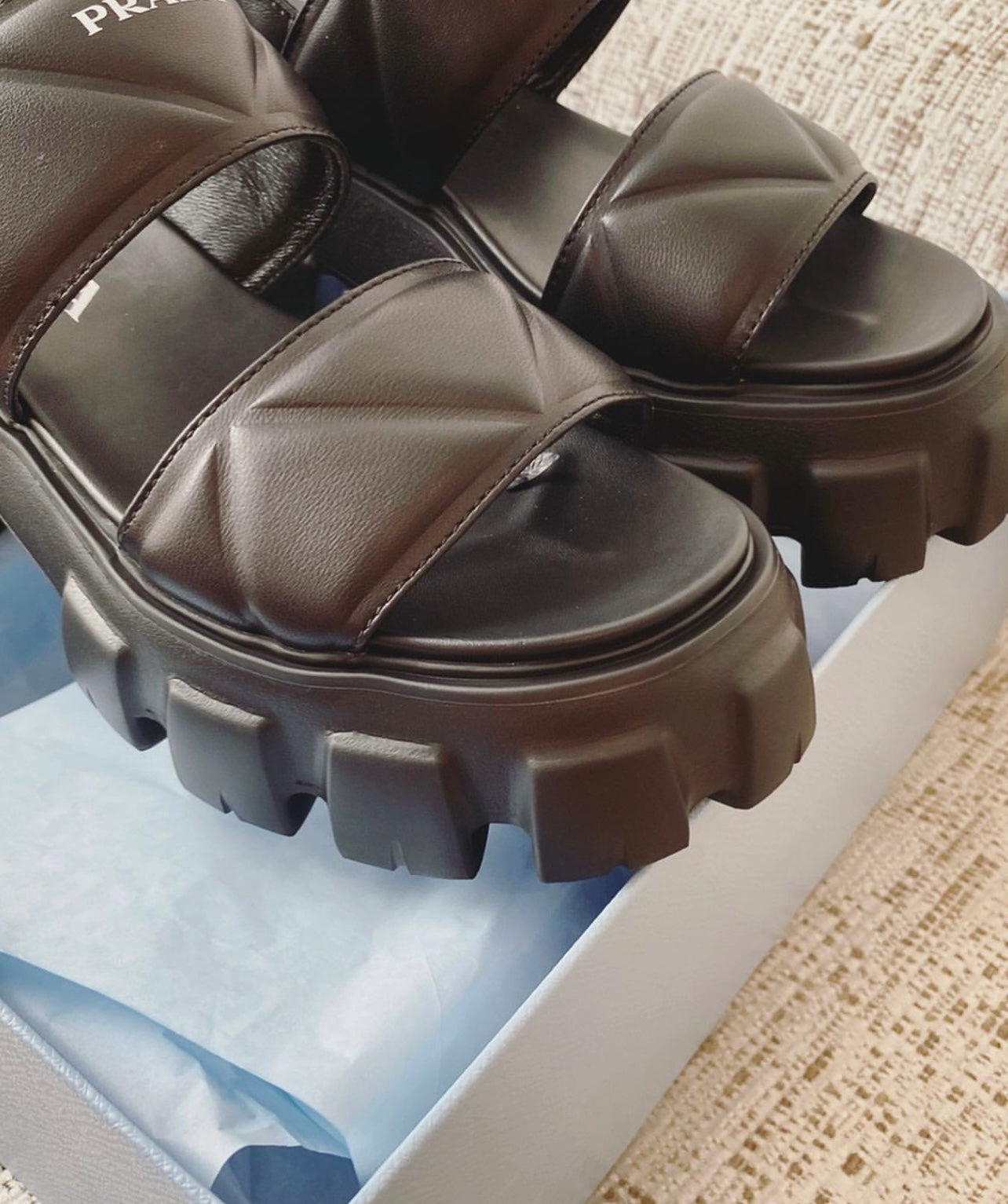 Padded Leather Sandals