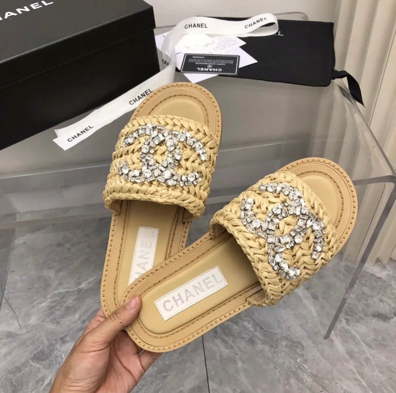 CC Raffia Sandals