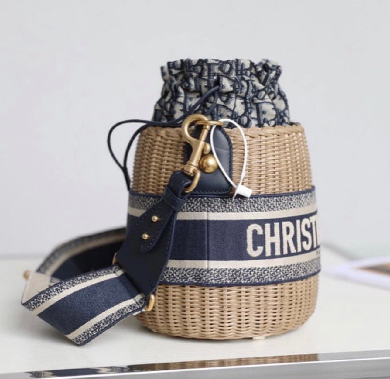 Wicker Bucket Bag