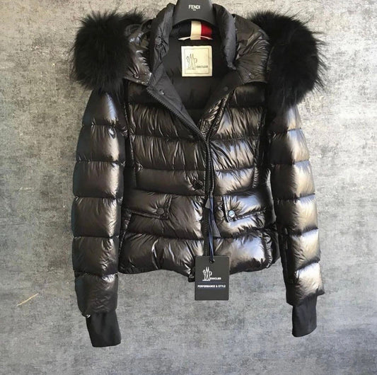 Black Fur Down Jacket