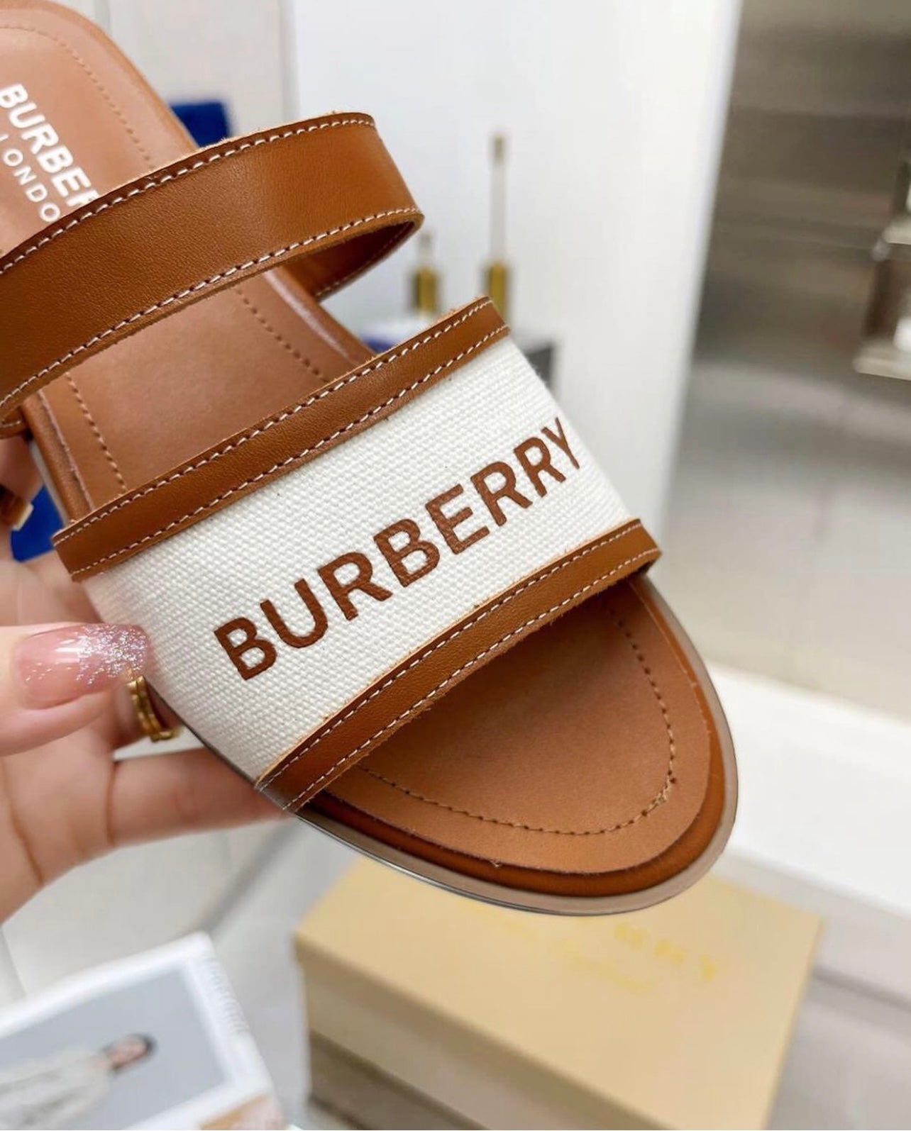 Logo Canvas Sandals