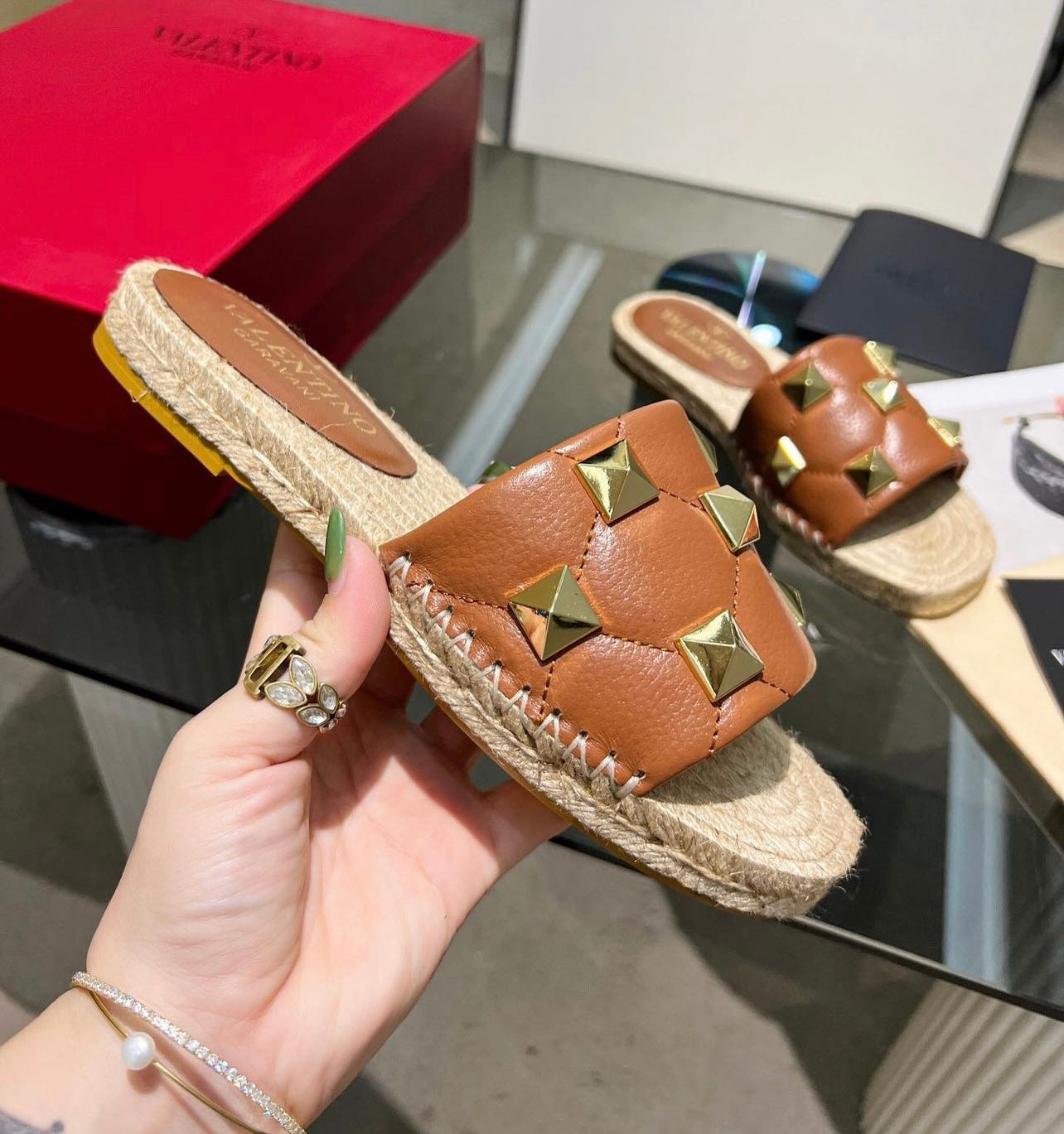 Roman Stud Slide Sandals