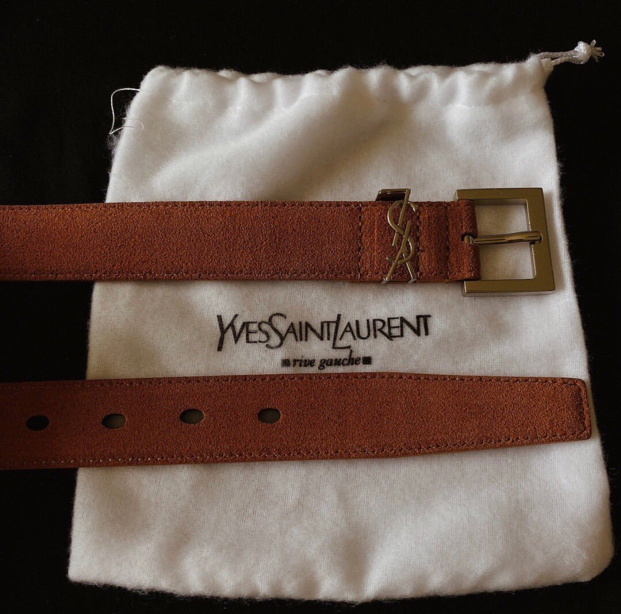 Suede Logo Belt