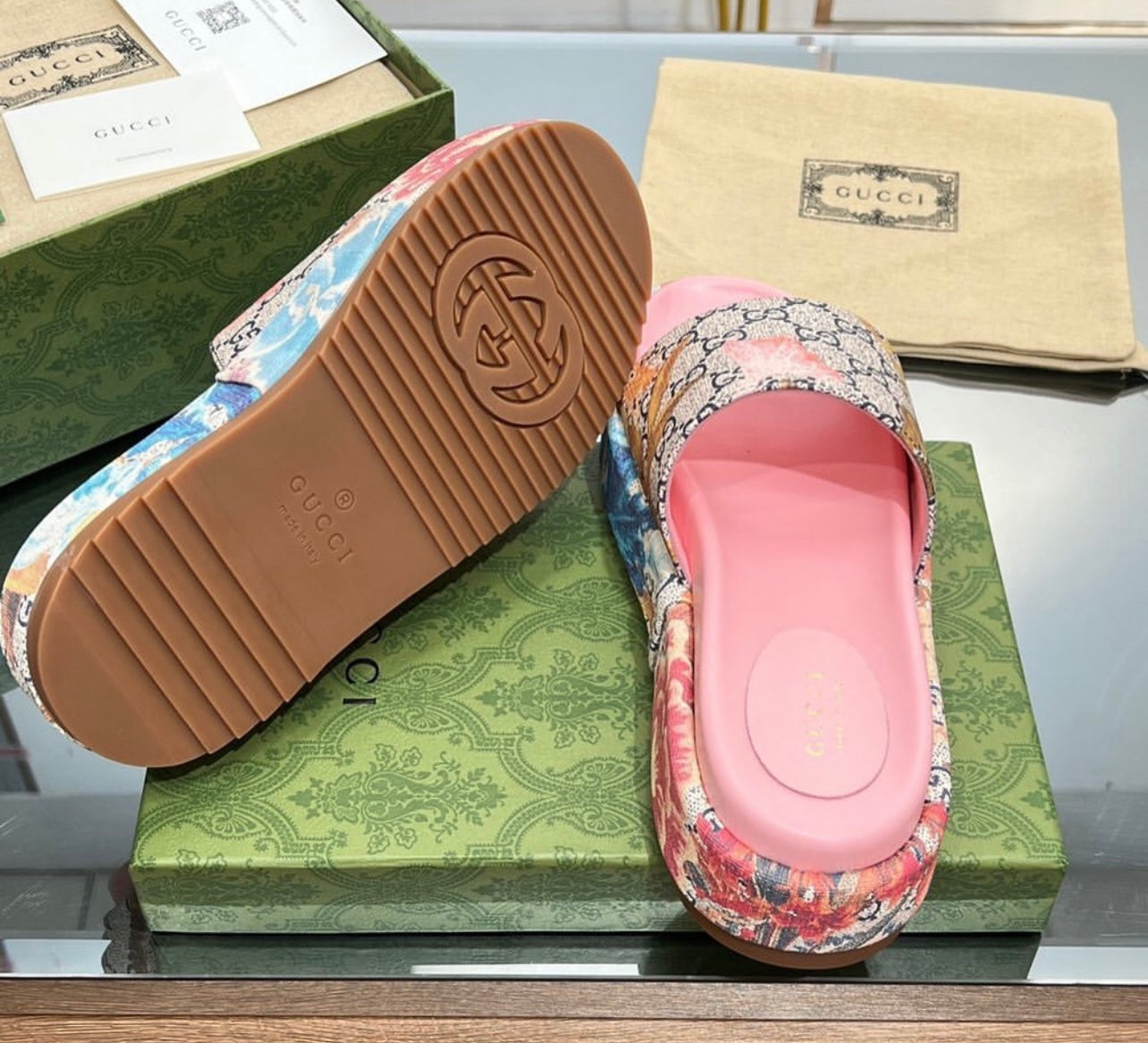 GG Flora Slide Sandal