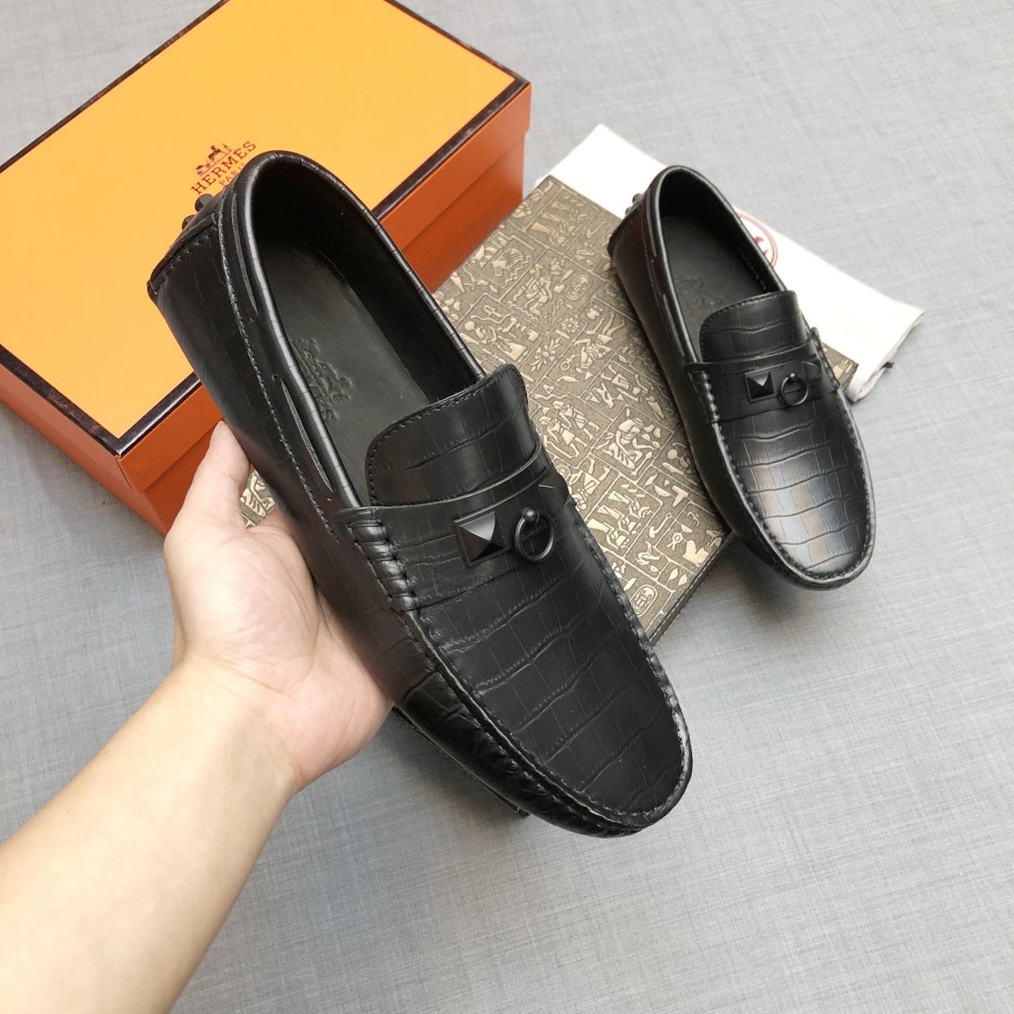 Embossed Loafers