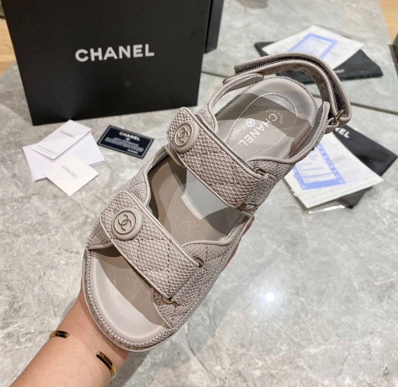 CC Leather Sandals