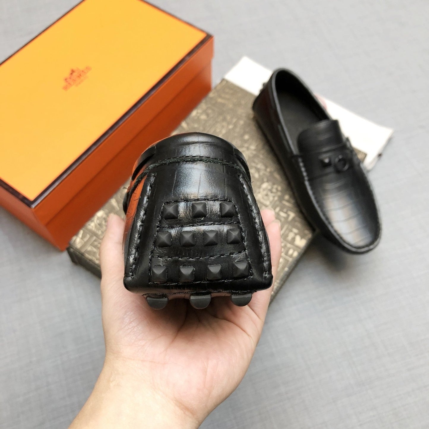 Embossed Loafers