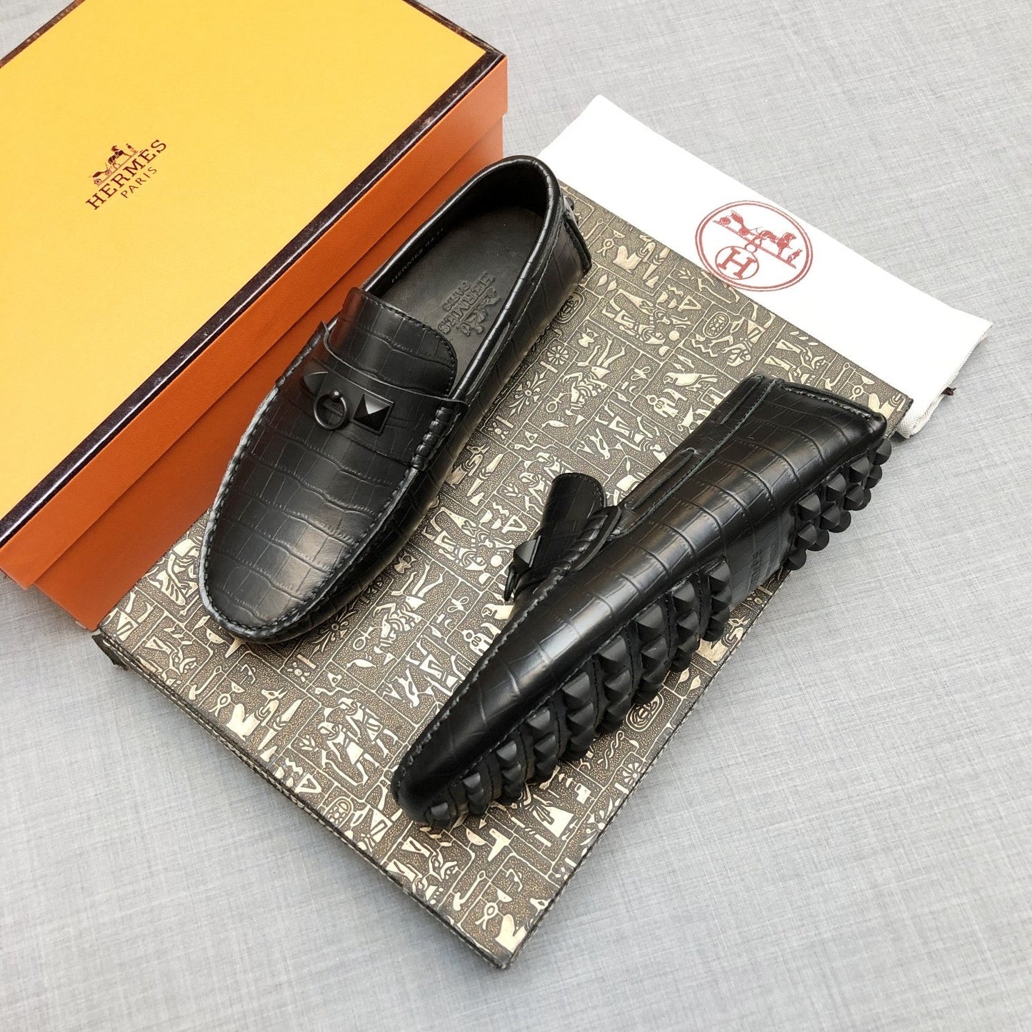 Embossed Loafers