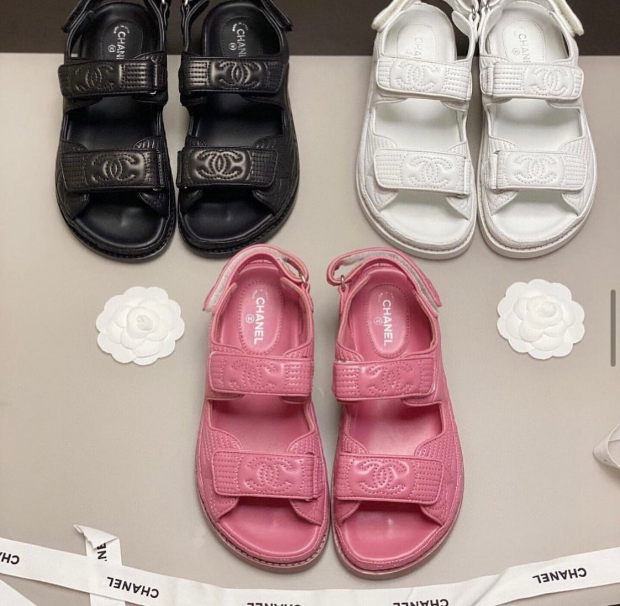 CC Embossed Dad Sandals