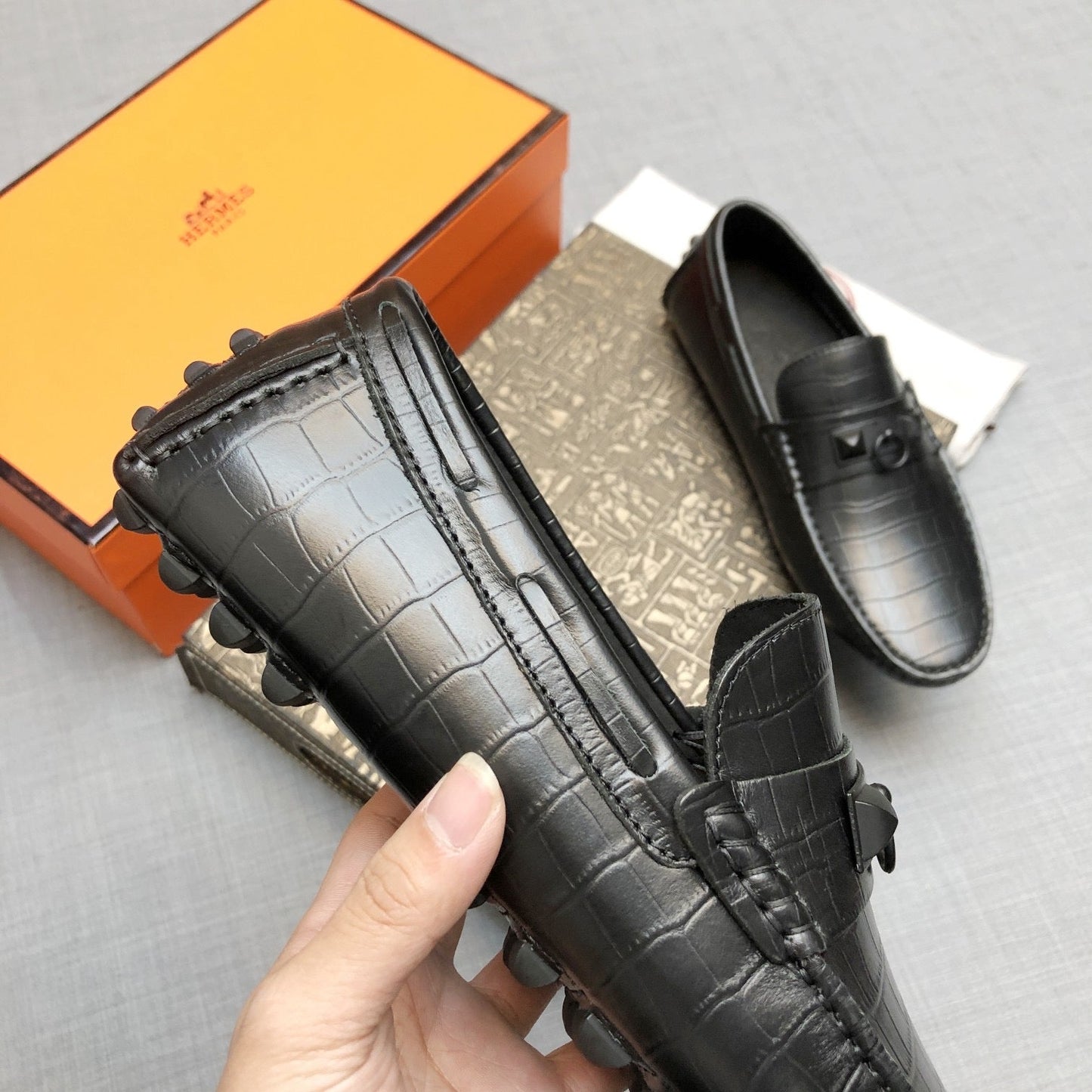 Embossed Loafers