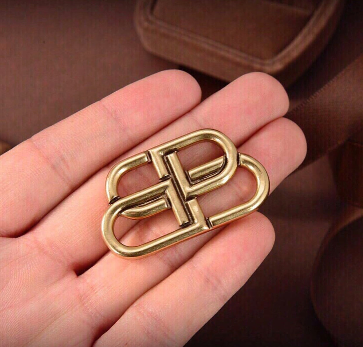 B Logo Brooch